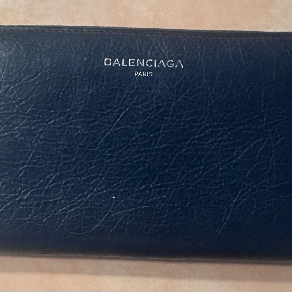 Auth. Balenciaga Continental Long Wallet